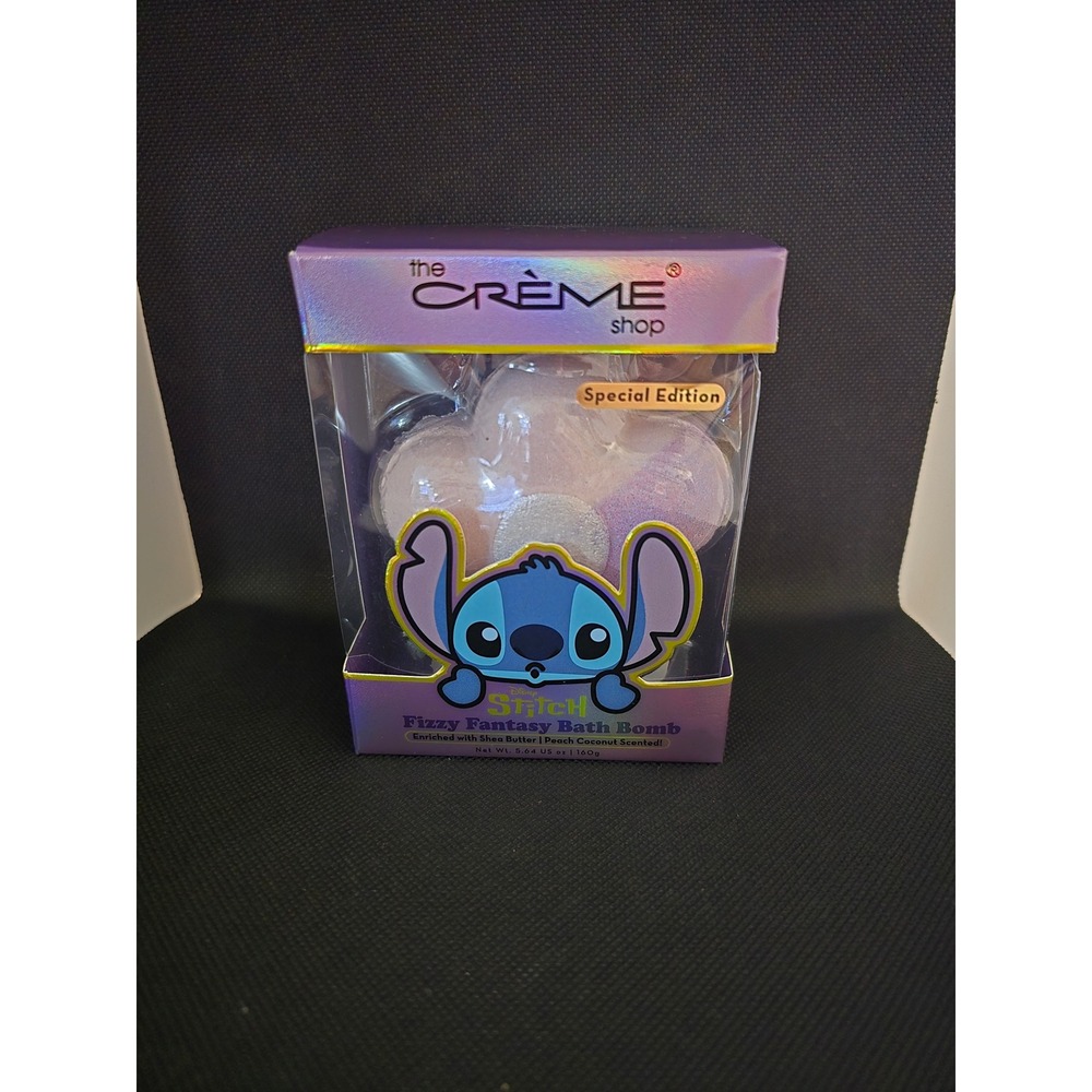 The Creme Shop Disney Stitch Fizzy Fantasy Bath Bomb Peach Coconut 5.64oz‎ New